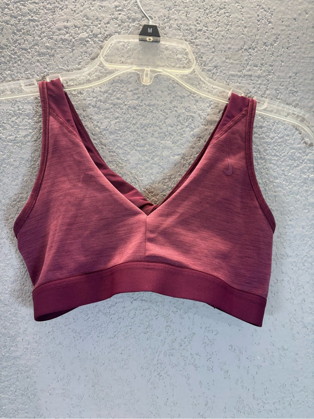 Nike Mauve-Pink V-Neck Sports Bra